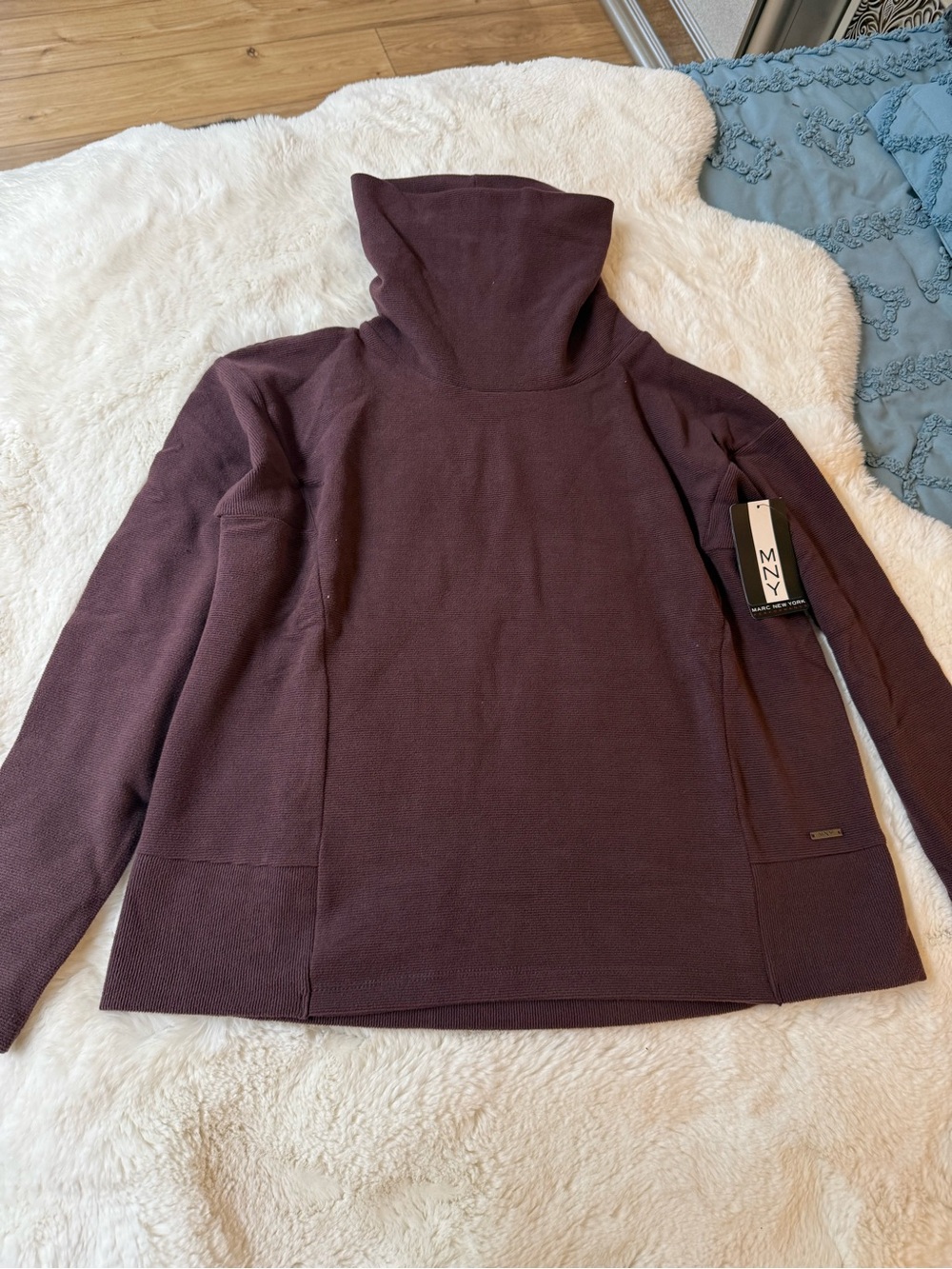 Andrew Marc Women’s Dark Burgundy Cowl Neck Sweater